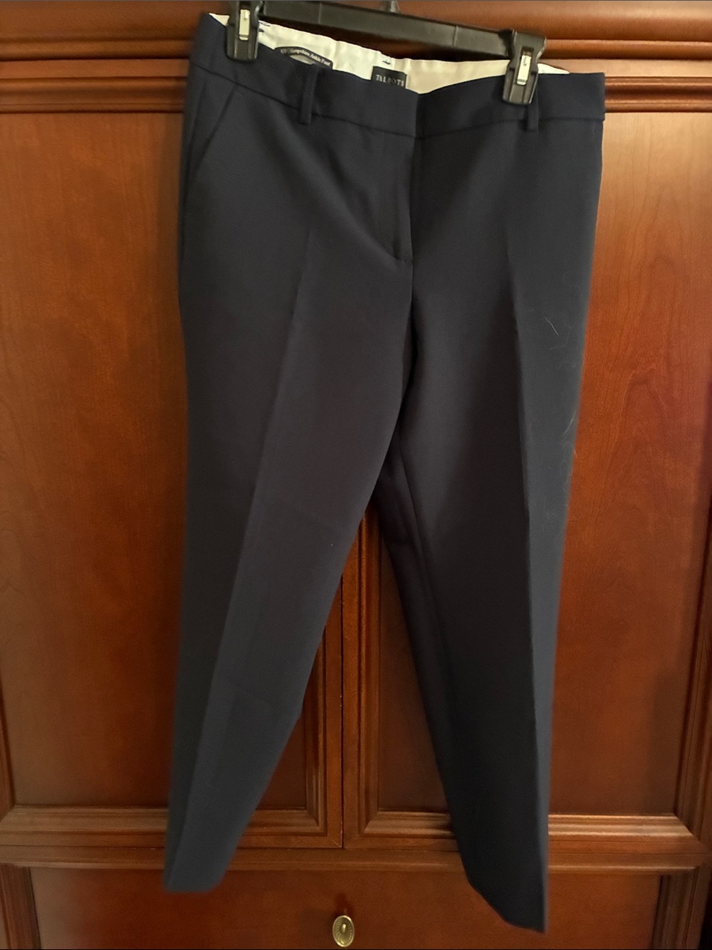 Talbots Dark Navy Straight-Leg Dress Trousers